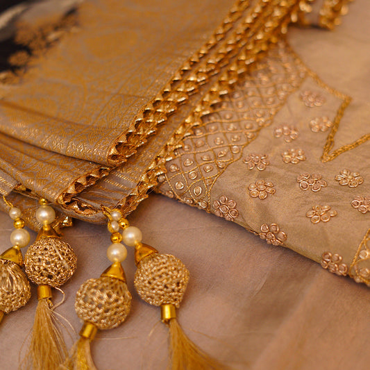 Golden Black Tissue Suit