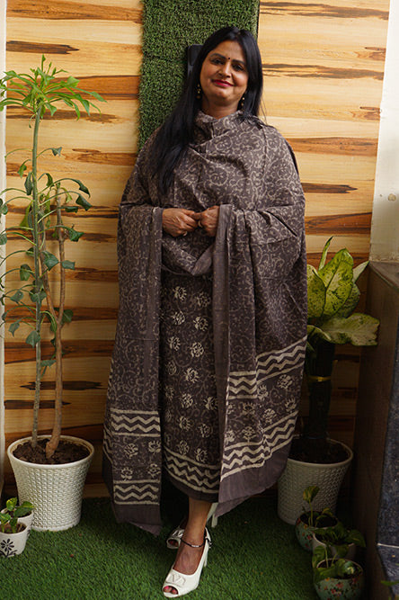 Grey Cotton Suit