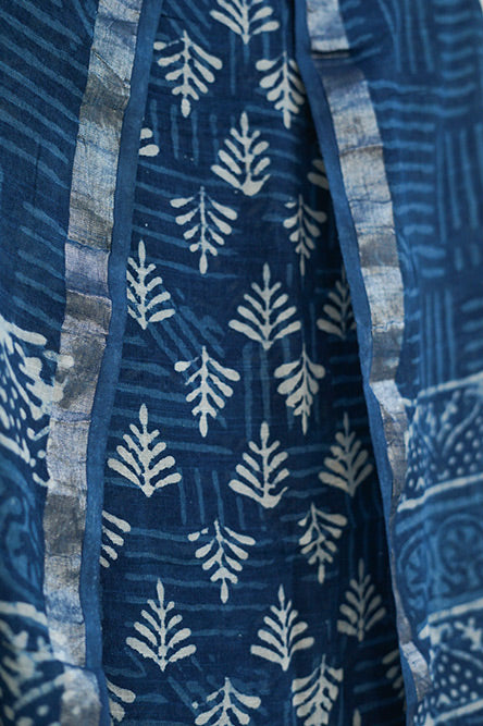 Indigo 3 pc Linen Suit Set