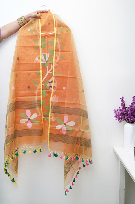 Light Orange Jamdani Suit