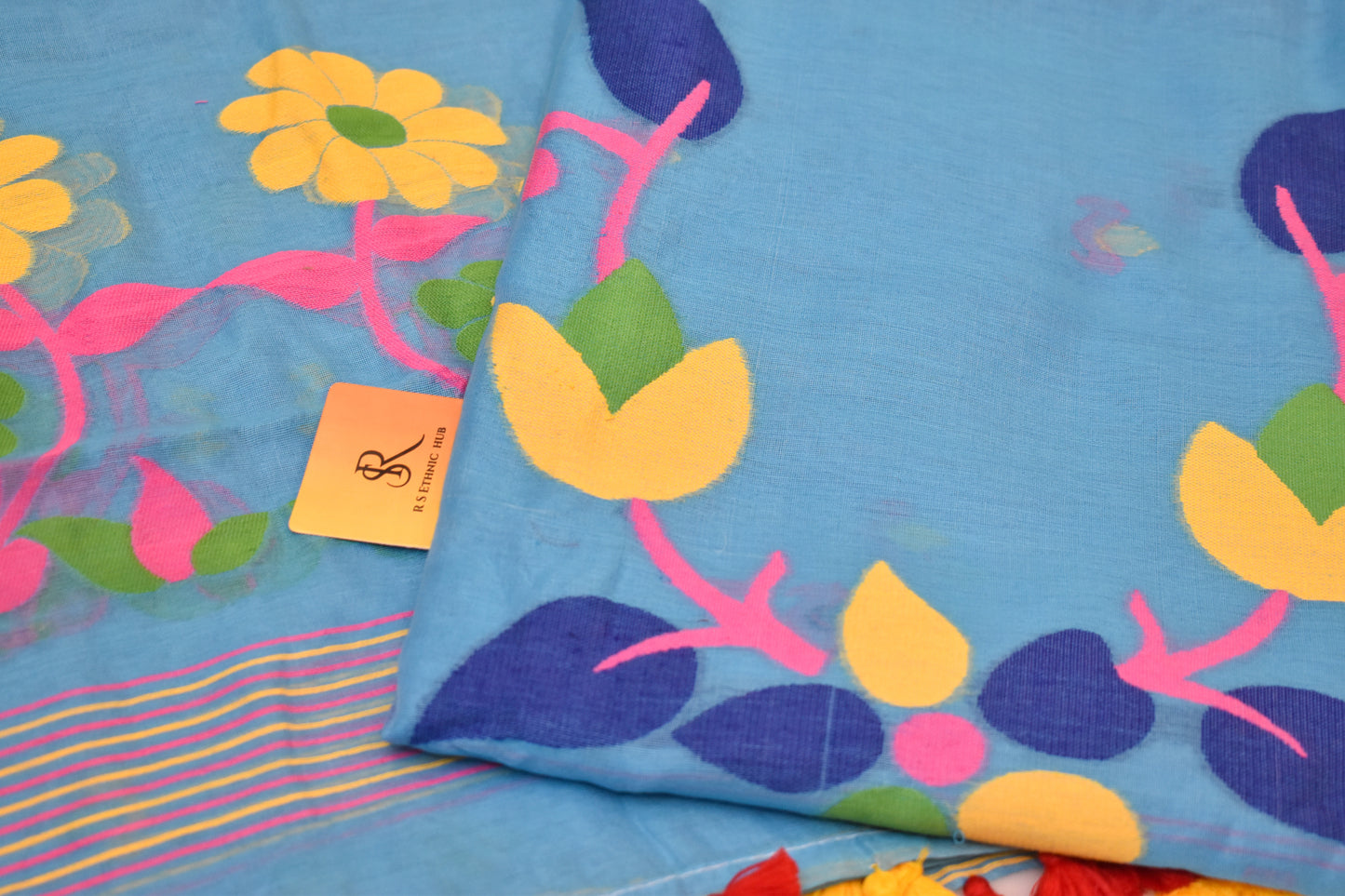 Light Blue Cotton Jamdani Suit