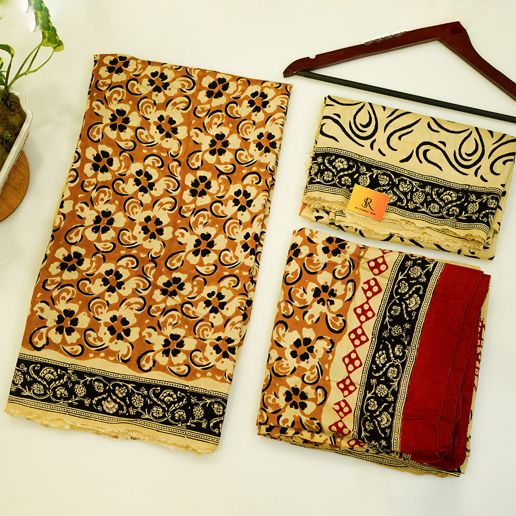 Cotton Suit in Beige Colour