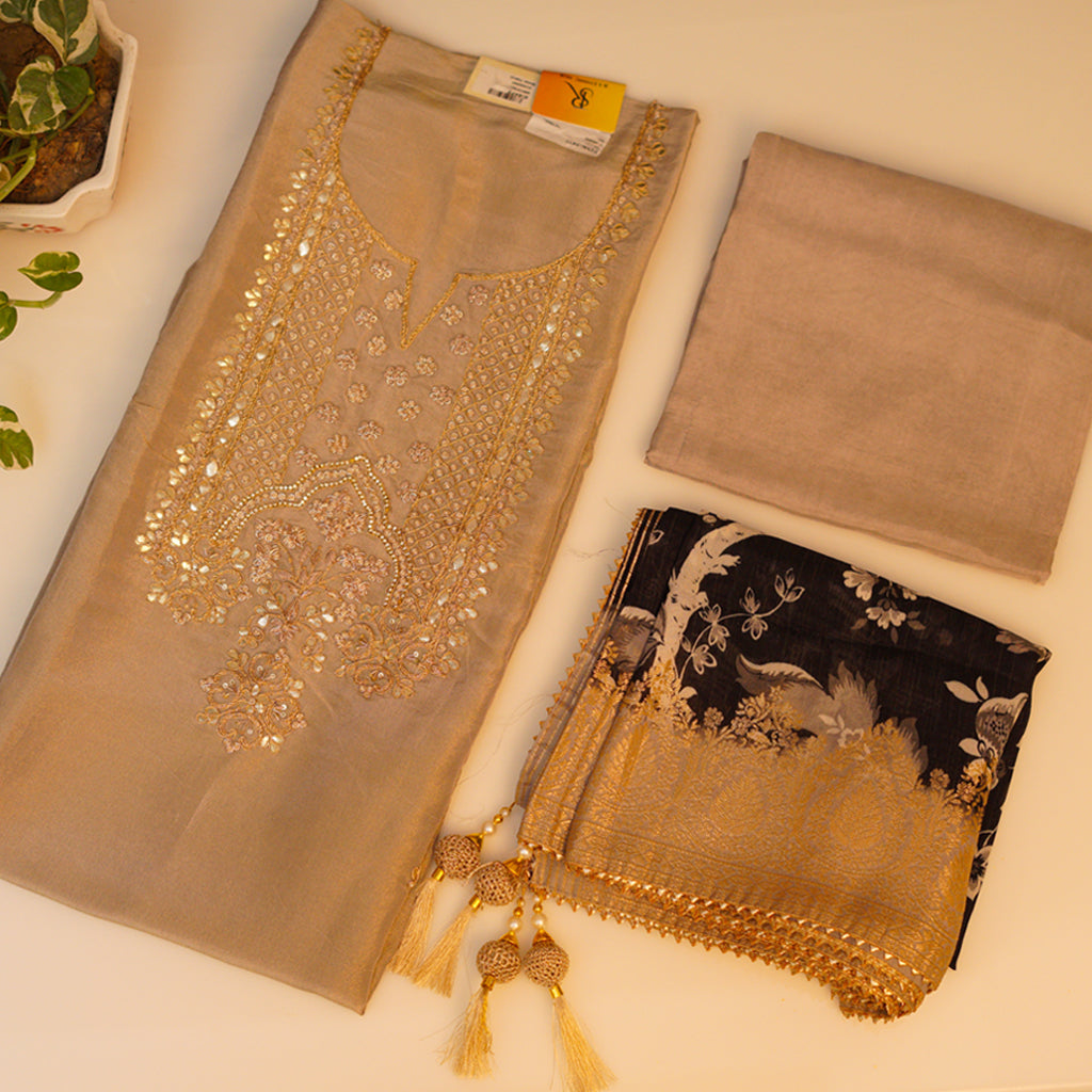 Golden Black Tissue Suit