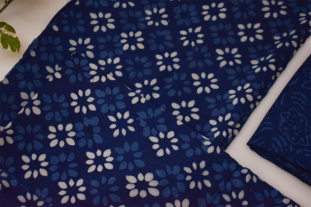 Indigo modal cotton Suit 3PC HANDBLOCK PRINT