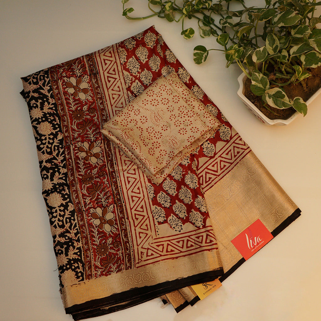 RUSSIAN COTTON Silk Saree Print 1