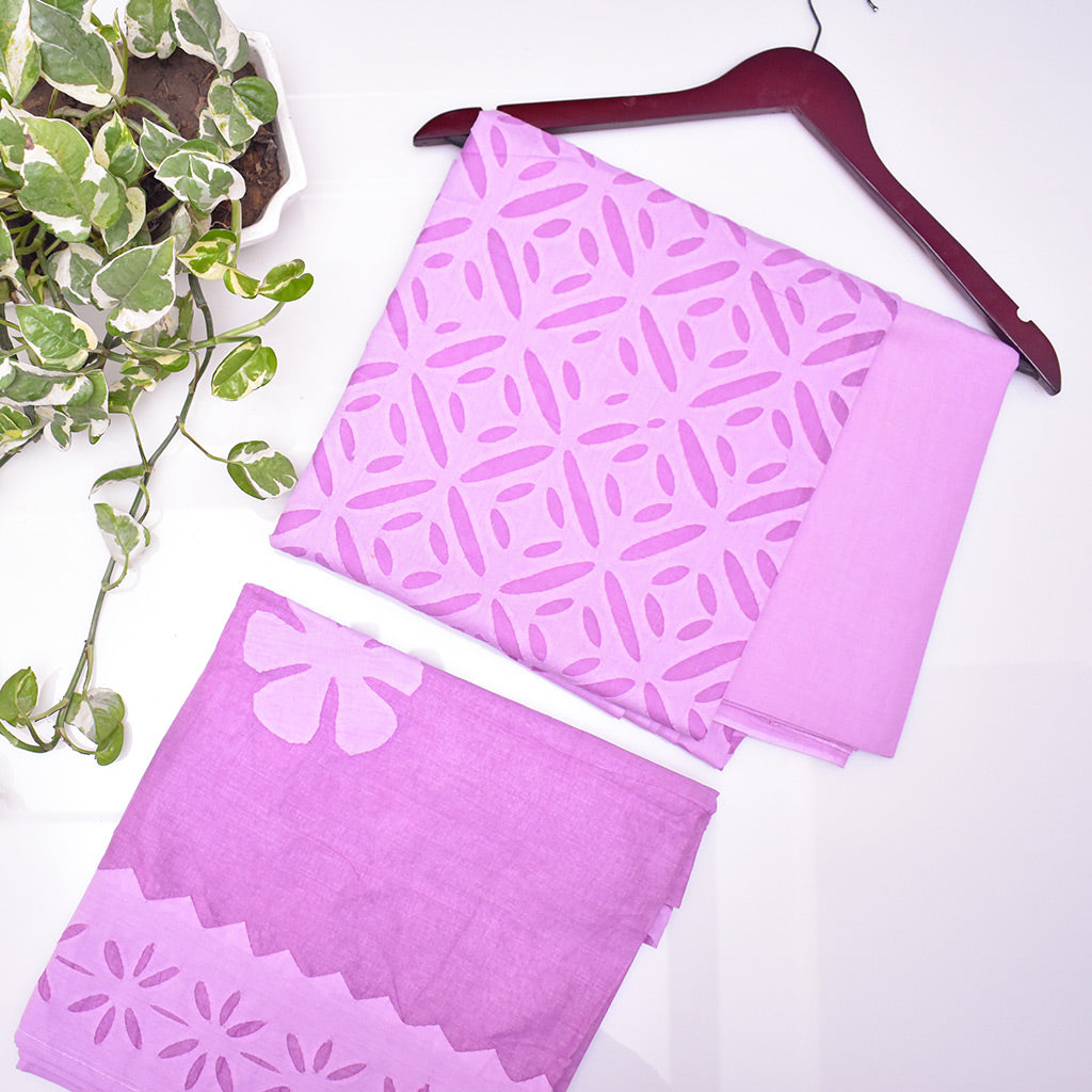 Lavendar Purple Applique Suit